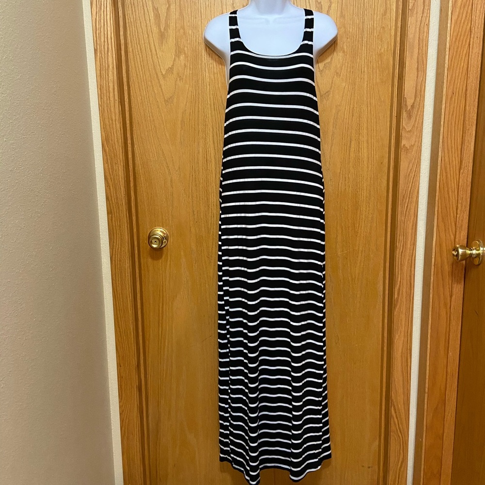 Black & White striped maxi dress